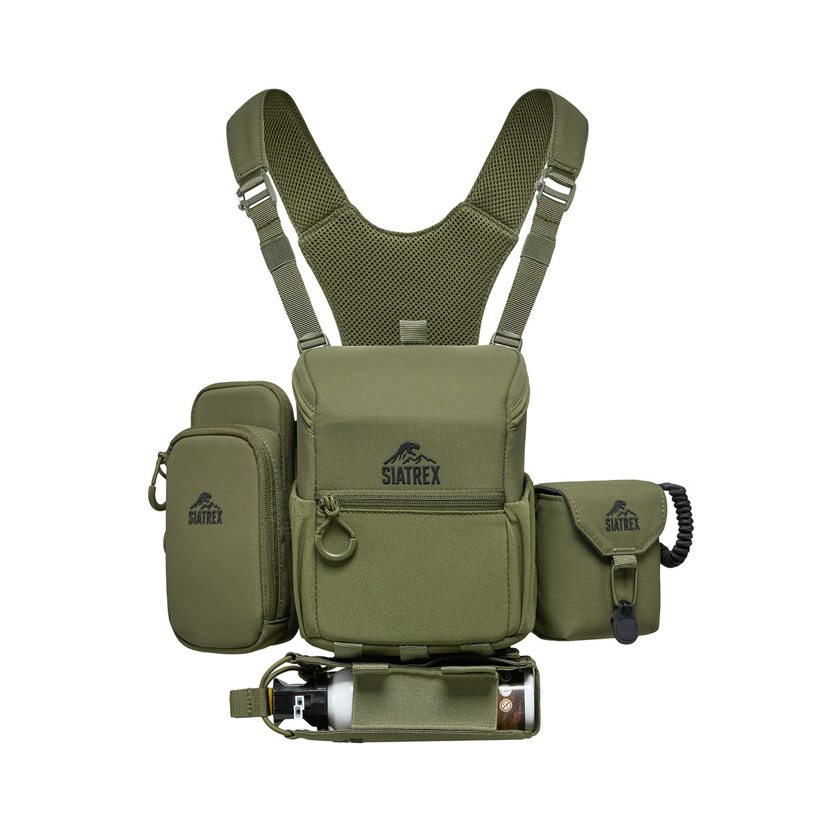 BINO-X 4-in-1 Magnetic Closure Binocular Harness with Bear Spray, Phone & Rangefinder Pouches