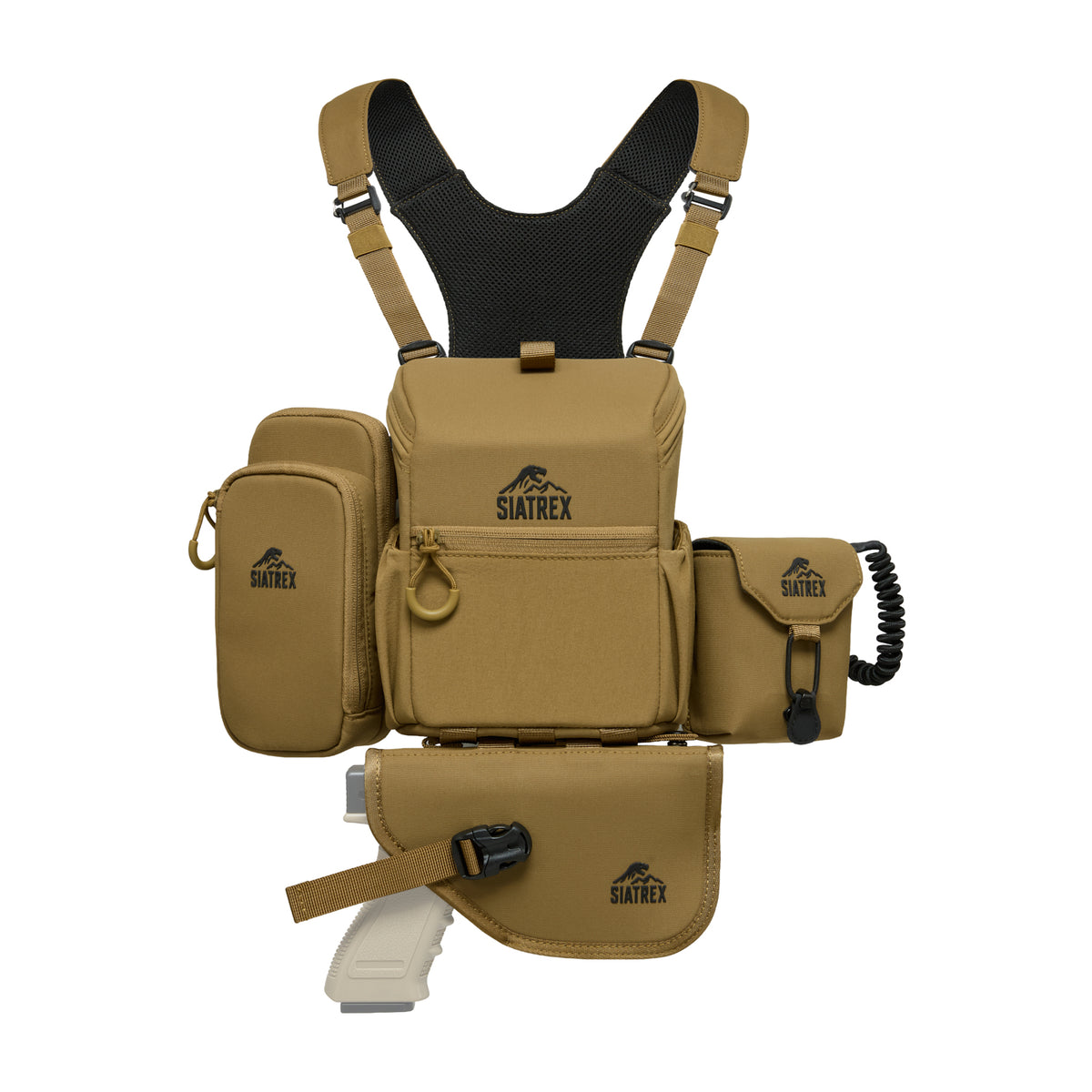 BINO-X 4-in-1 Magnetic Closure Binocular Harness with Concealed Carry, Phone & Rangefinder Pouches