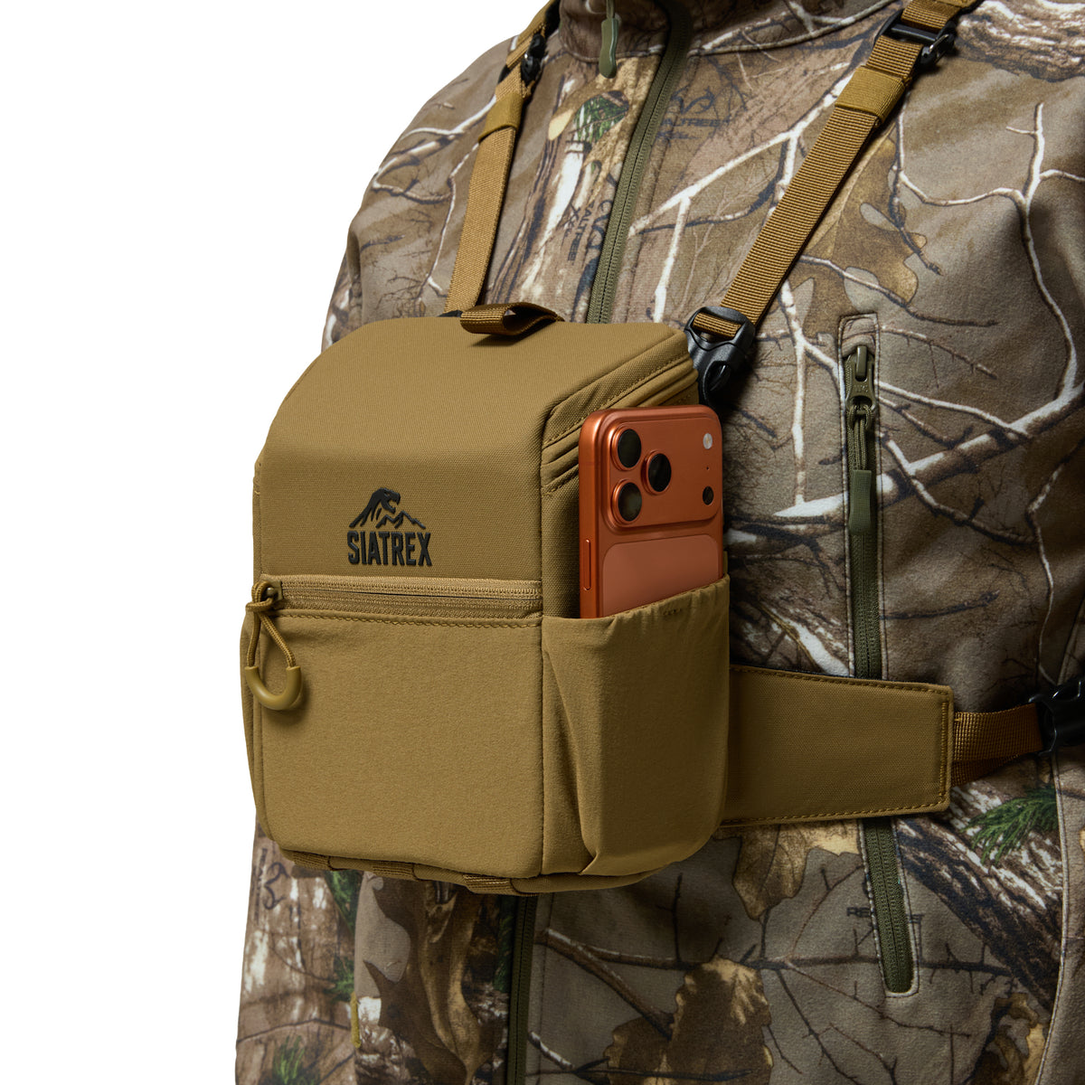 BINO-X Magnetic Closure Binocular Harness - Coyote Brown