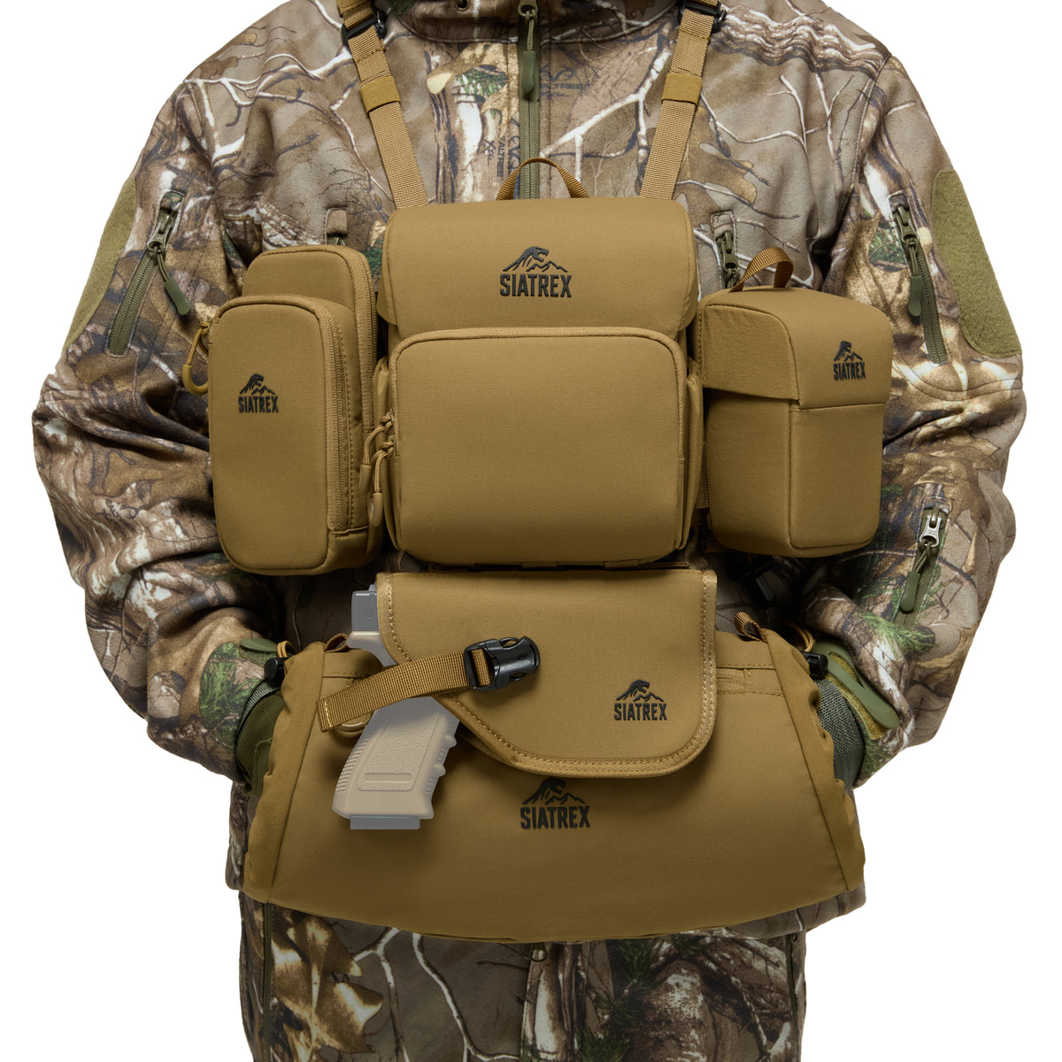 BINO-S Silent Archery Binocular Harness-Coyote Brown