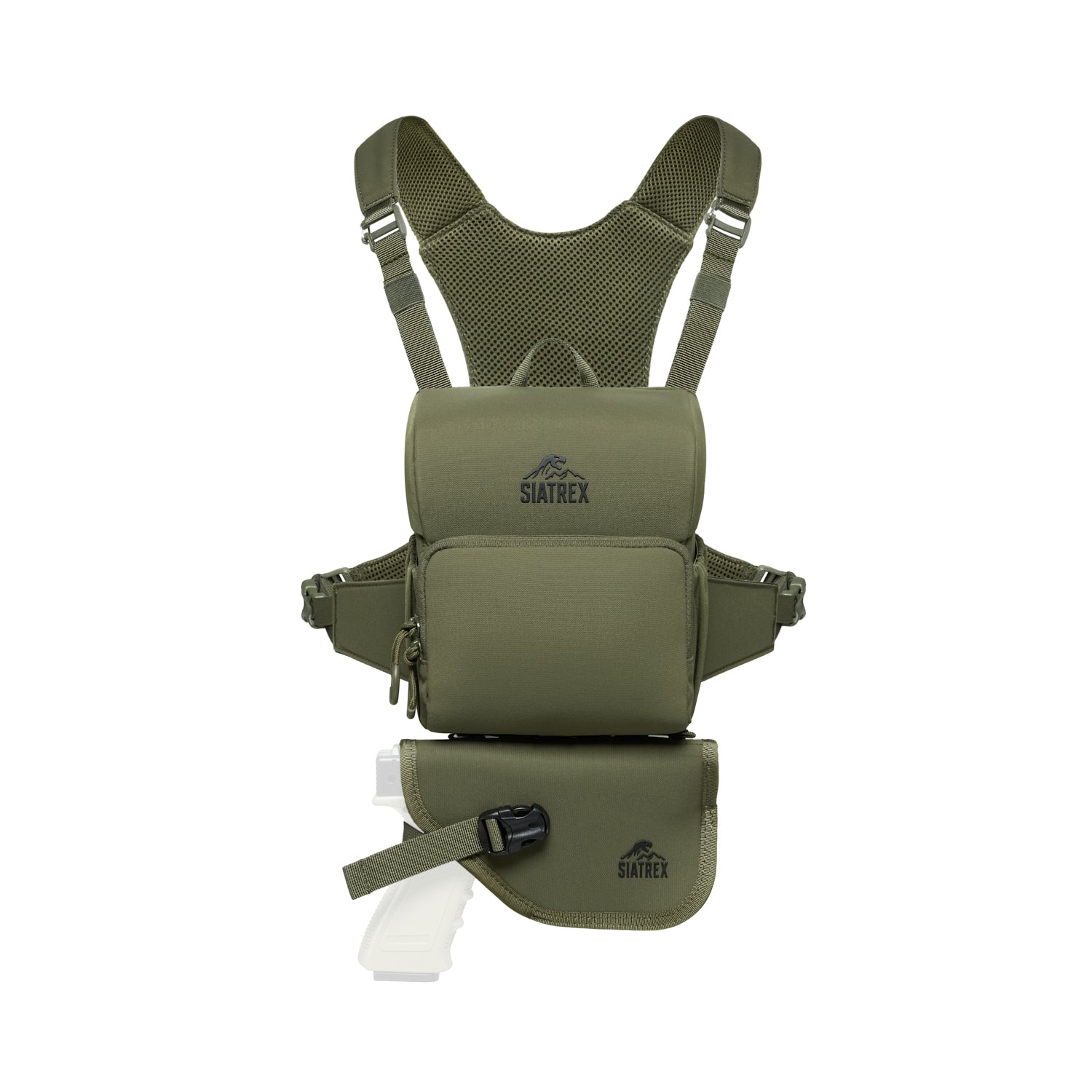 BINO-S 2-in-1 Silent Archery Binocular Harness with Concealed Carry Pouch