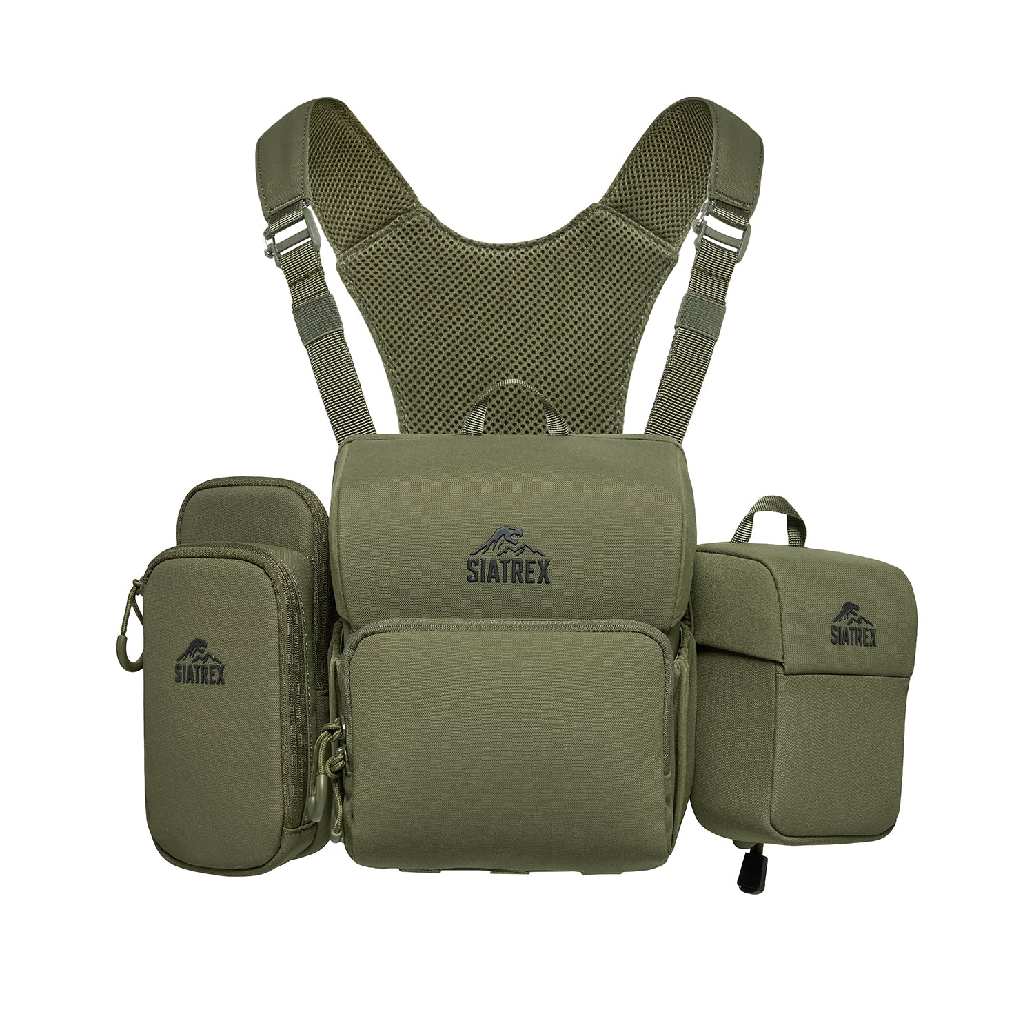 BINO-S 3-in-1 Silent Archery Binocular Harness with Phone & Rangefinder Pouches