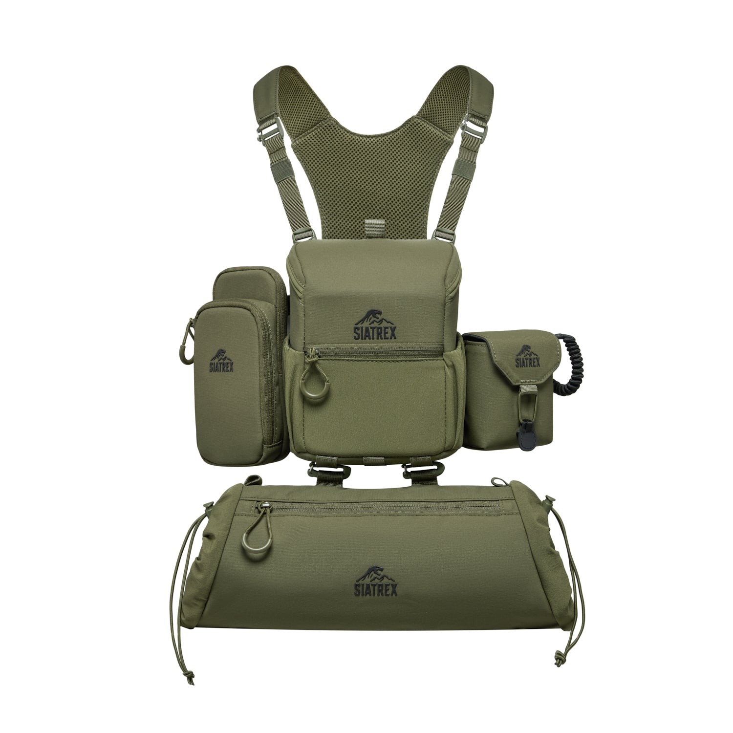 BINO-X 4-in-1 Magnetic Closure Binocular Harness with Hand Warmer, Phone & Rangefinder Pouches