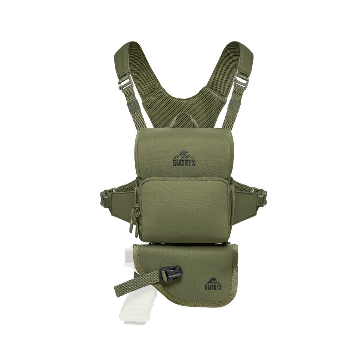 BINO-S 2-in-1 Silent Archery Binocular Harness with Concealed Carry Pouch
