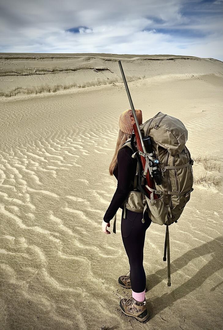 SIATREX APEX 5000 backpack with MOLLE attachments, game haul compartment, and secure rifle carrying capability