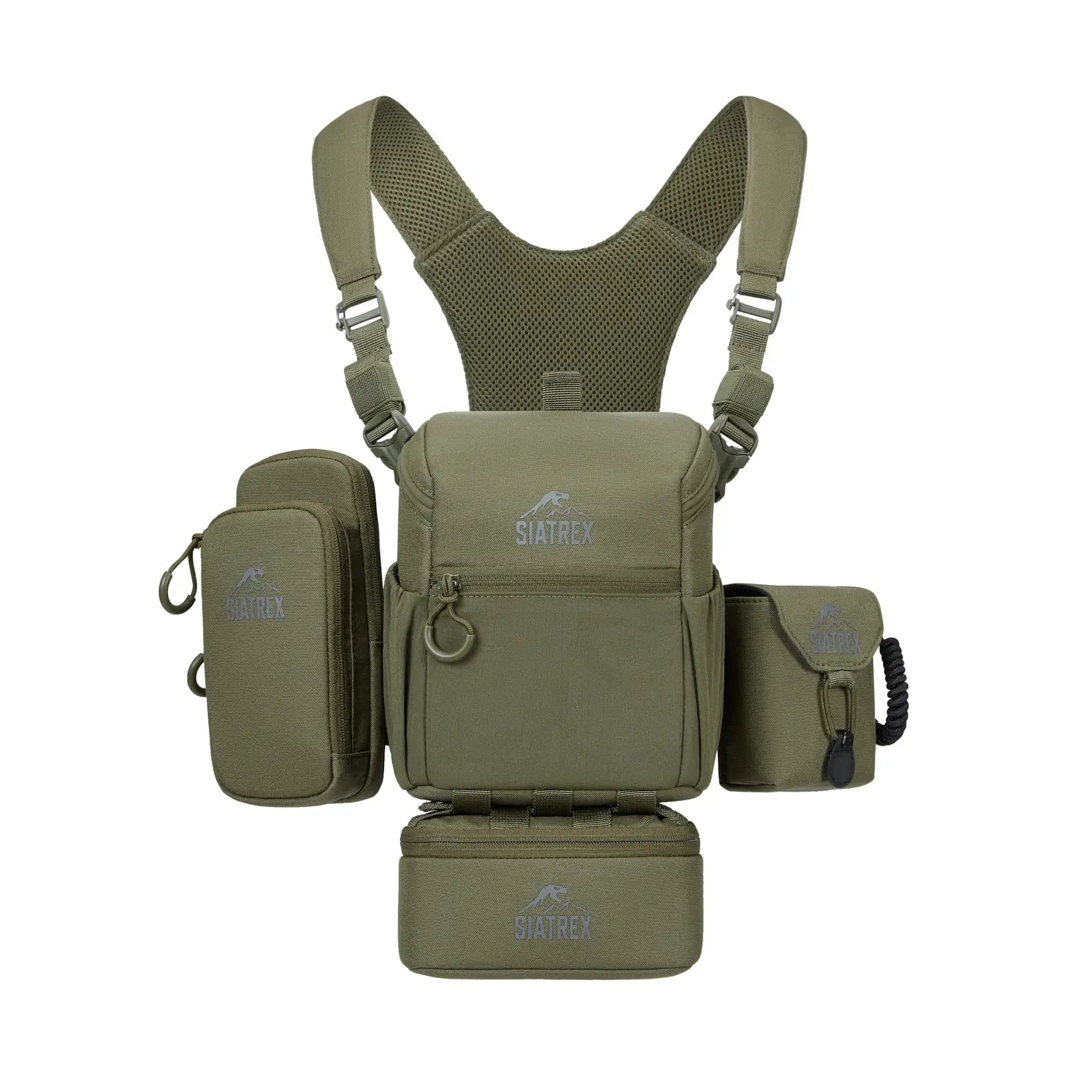 SIATREX BINO‑X Binocular Harness Pack with Side Pouches