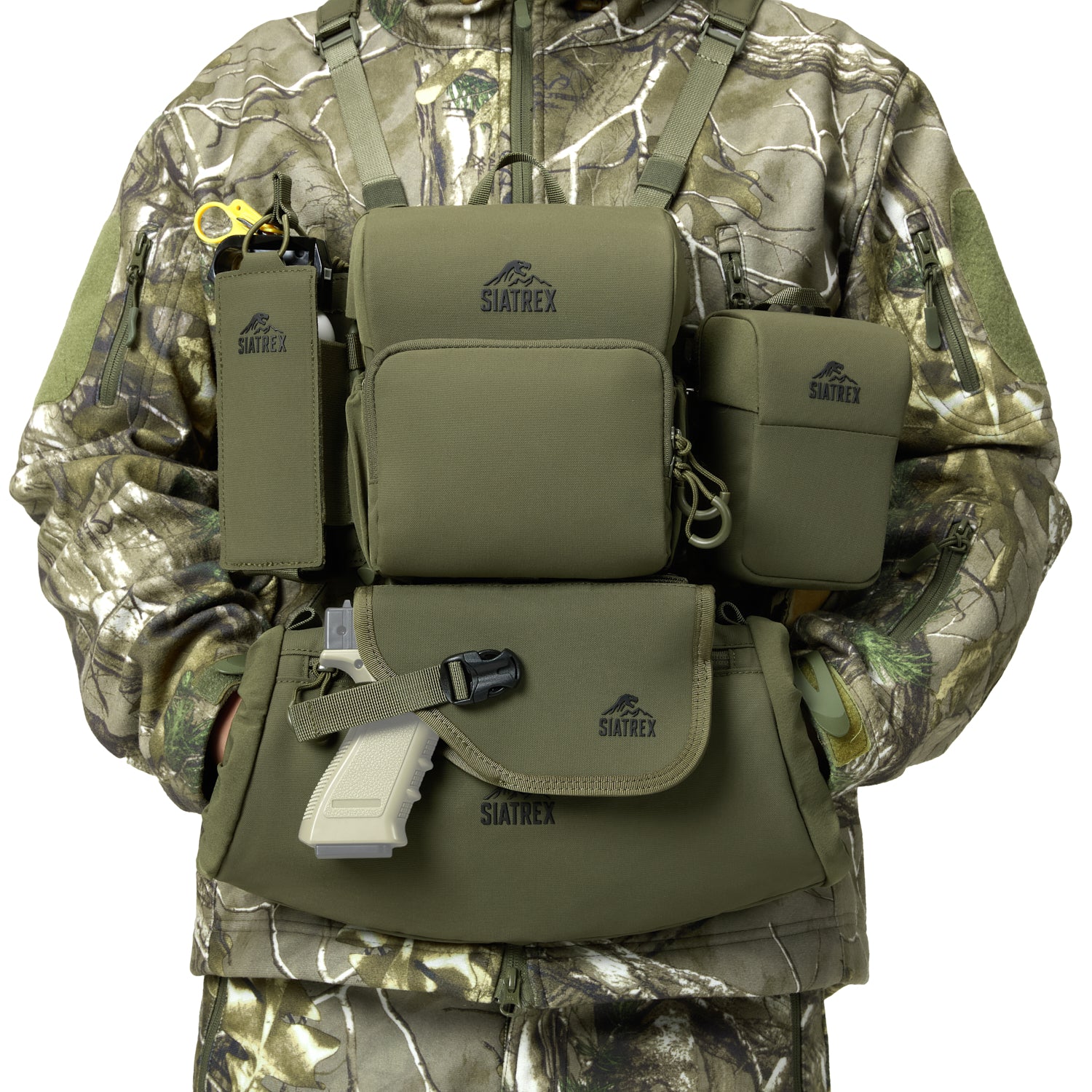 BINO-S 2-in-1 Silent Archery Binocular Harness with Concealed Carry Pouch