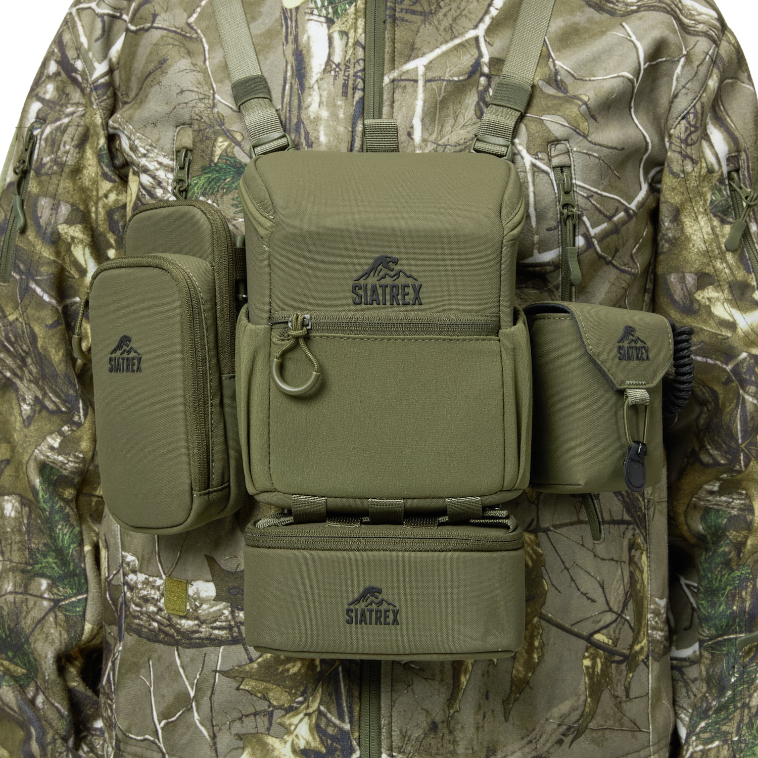 SIATREX BINO-X Binocular Harness with MOLLE Bottom Pouch