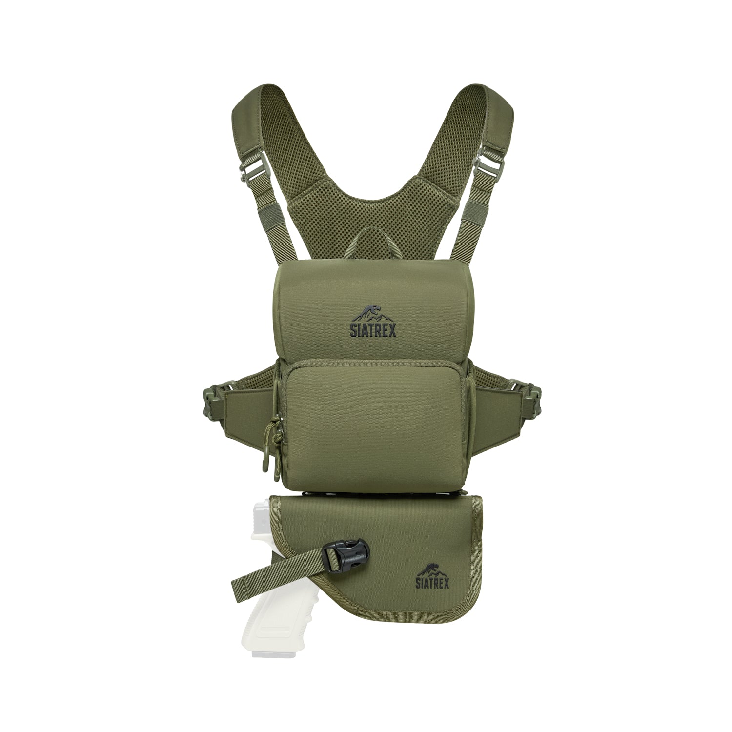 BINO-S 2-in-1 Silent Archery Binocular Harness with Concealed Carry Pouch