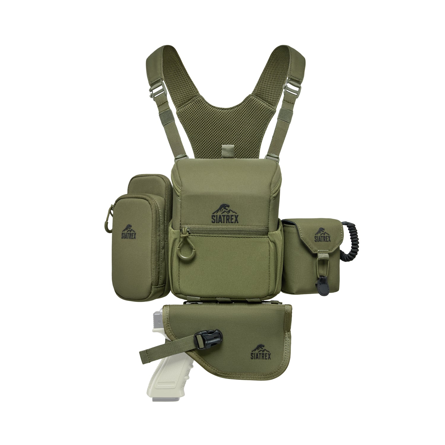 BINO-X 4-in-1 Magnetic Closure Binocular Harness with Concealed Carry, Phone & Rangefinder Pouches